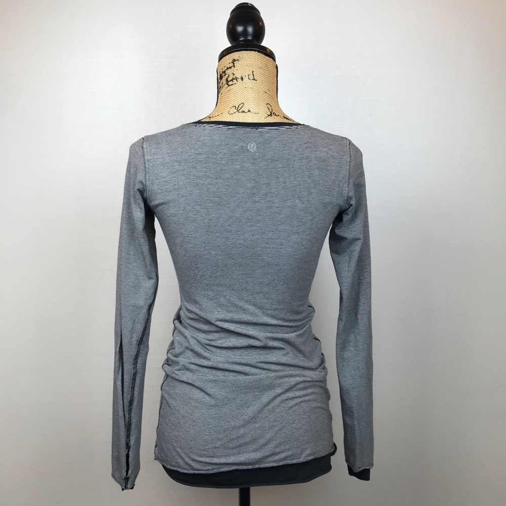 Lululemon Yoga Reversible Cotton Knit Top Black - Picture 4 of 11